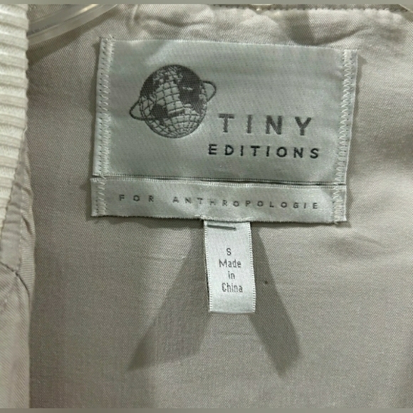 TINY EDITIONS For Anthropology | Silk Embroidered Bomber Jacket | Size Small - Picture 7 of 14